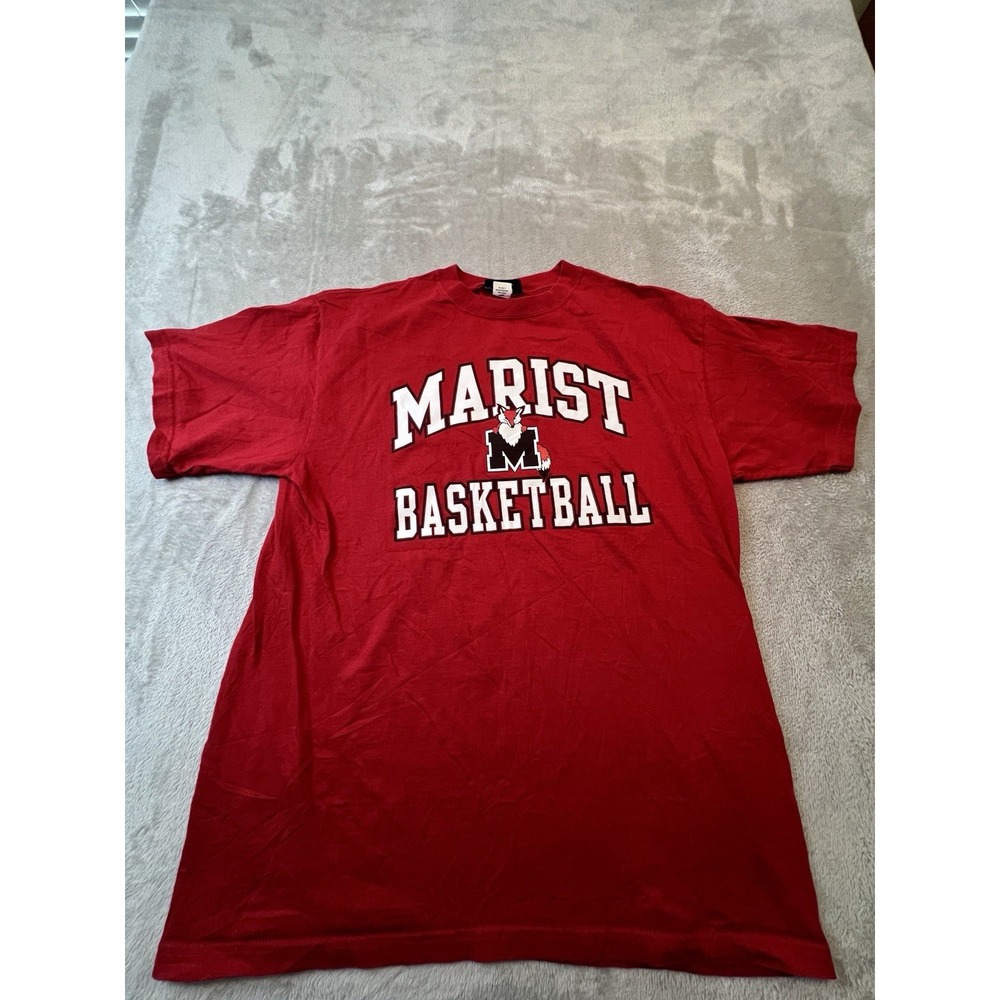Jones & Mitchell Marist Basketball Adult T Shirt L Red Foxes NCAA College
